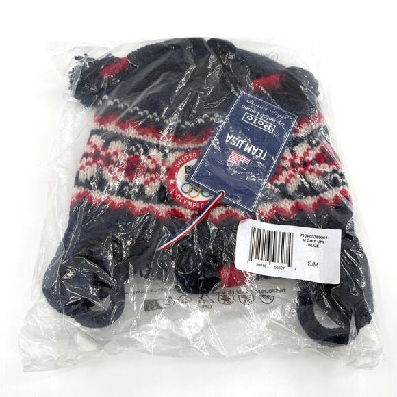 Polo Ralph Lauren Navy Combo Team USA Opening Ceremony Earflap Hat Size S/M main image 8